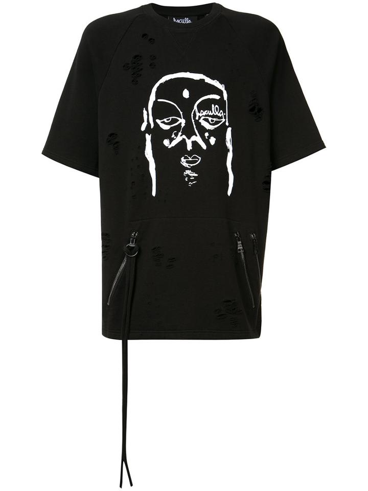 Haculla Printed T-shirt, Men's, Size: Xxl, Black, Cotton