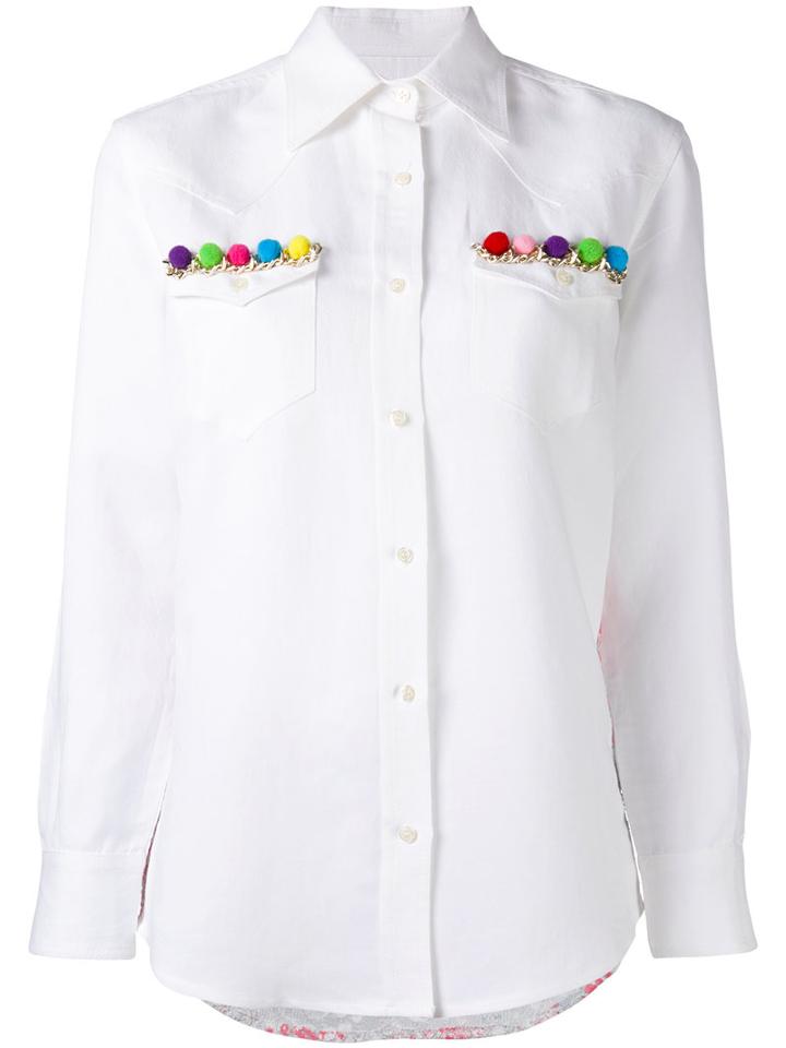 Forte Couture - Thelma Embellished Shirt - Women - Cotton/linen/flax/polyester - 40, Women's, White, Cotton/linen/flax/polyester