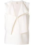 Maison Rabih Kayrouz Frill Shift Blouse - White