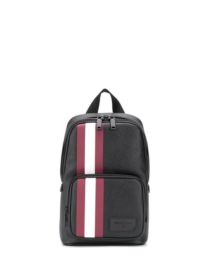 Bally Stripe Print Backpack - Black