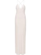 Ryan Roche - Slip Dress - Women - Silk - 6, Nude/neutrals, Silk