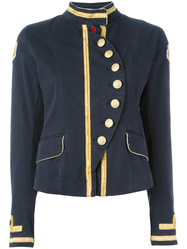 History Repeats Military Jacket, Women's, Size: 44, Blue, Cotton/spandex/elastane