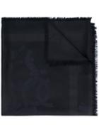Salvatore Ferragamo - Gancio Monogram Scarf - Women - Silk/virgin Wool - One Size, Black, Silk/virgin Wool