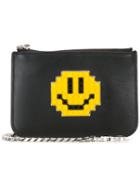 Les Petits Joueurs Smiley Purse, Women's, Black, Calf Leather