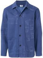 Closed Printed Shirt Jacket - Blue