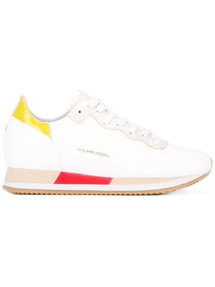 Philippe Model Panelled Sneakers - White