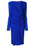 Tom Ford Gathered Midi Dress - Blue
