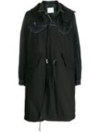 Sacai Oversized Hooded Coat - Black