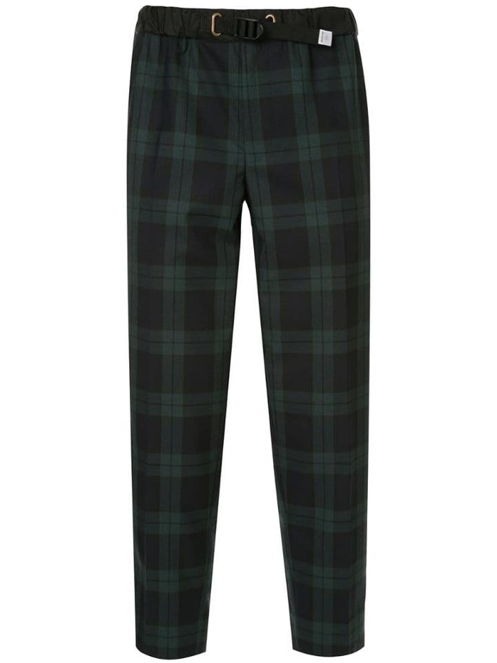 Kolor Beacon Tartan Tailored Trousers - Green