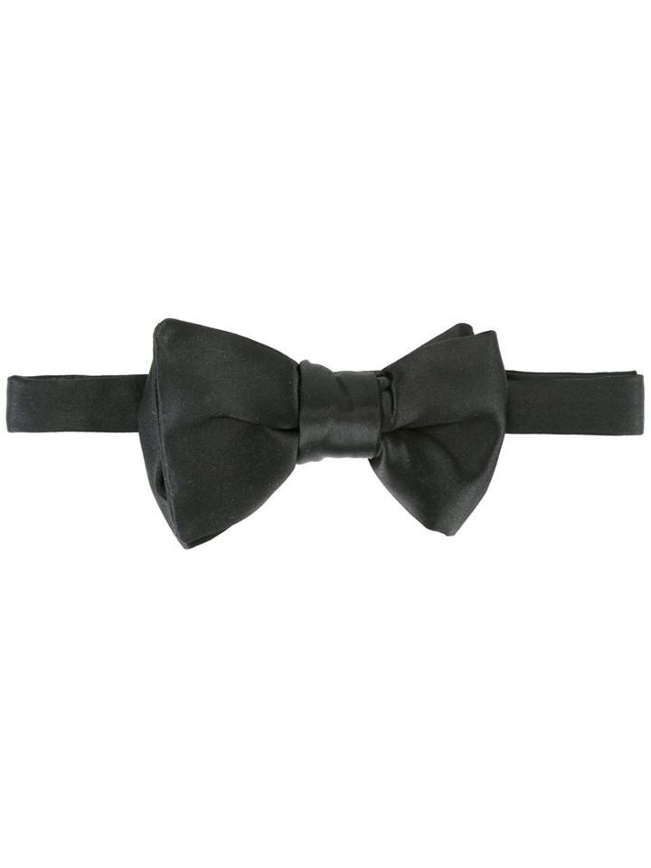 Tom Ford Hook & Loop Bow Tie - Black