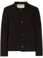 By Walid Walid 1920s Emb Linen Murat Jkt - Black