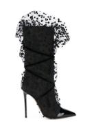 Alexandre Vauthier Pointed Toe Mid Calf Boots - Black