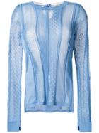 Fendi Embroidered Fitted Top - Blue