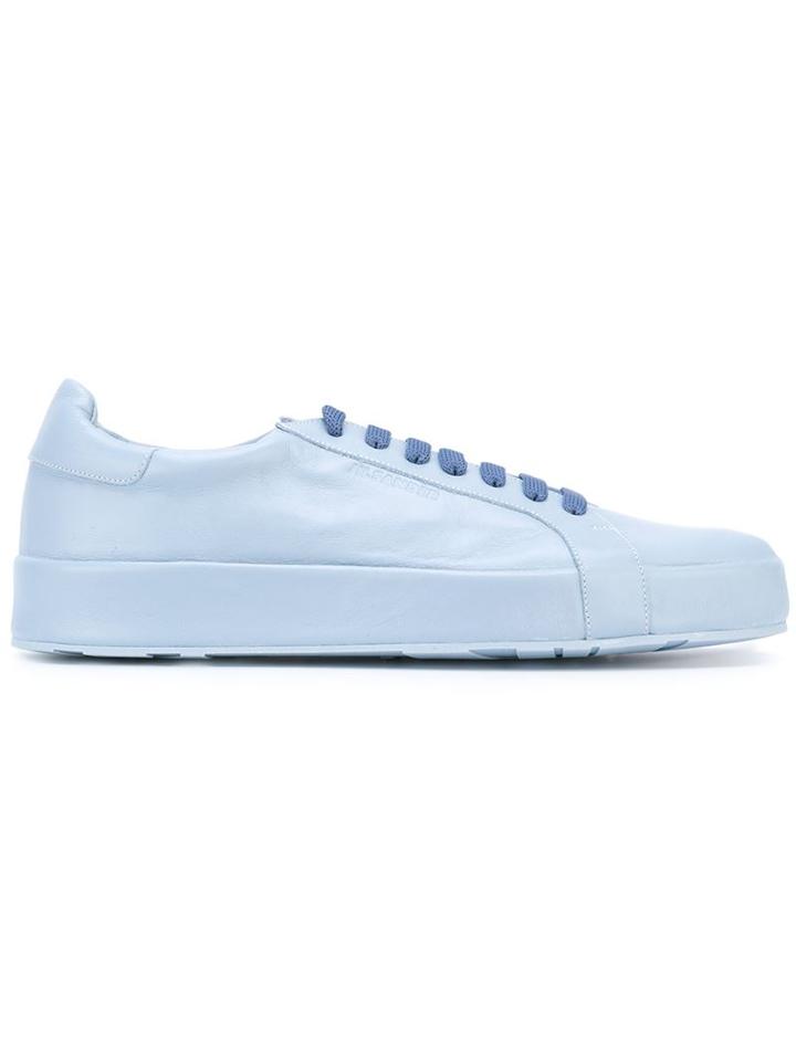 Jil Sander Classic Lace-up Sneakers, Women's, Size: 40, Blue, Leather/rubber