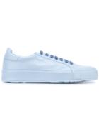 Jil Sander Classic Lace-up Sneakers, Women's, Size: 40, Blue, Leather/rubber