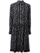 Dolce & Gabbana Polka Dot Shirt Dress, Women's, Size: 38, Black, Silk/polyamide