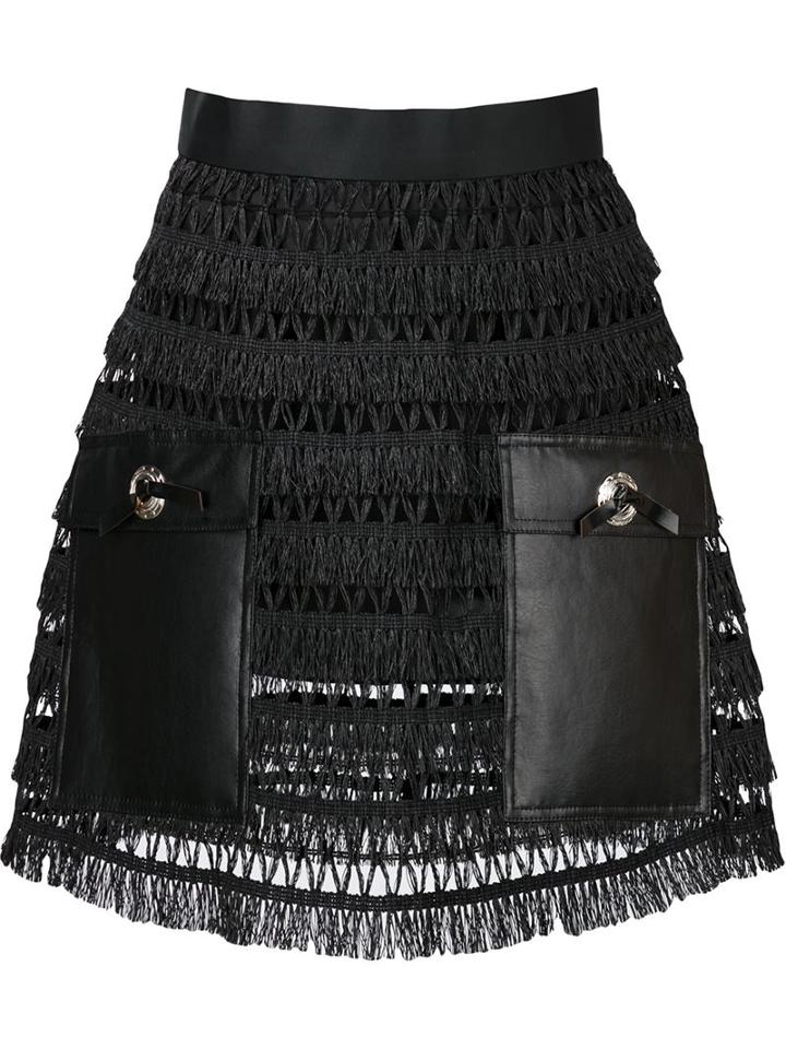 Toga Faux Leather Panelled Mini Skirt