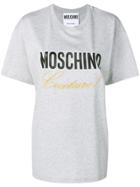 Moschino Embroidered Logo T-shirt - Grey