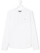 Tommy Hilfiger Junior Teen Placket Front Top - White