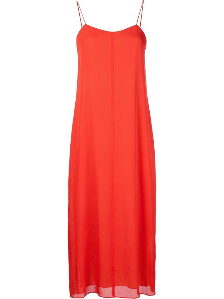 T By Alexander Wang Layered Cami Dress, Women's, Size: 0, Red, Silk
