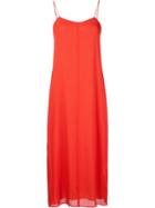 T By Alexander Wang Layered Cami Dress, Women's, Size: 0, Red, Silk