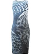 Pleats Please By Issey Miyake Pleated Fitted Dress - Blue
