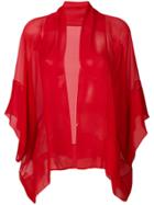 Alberta Ferretti Sheer Relaxed Jacket - Red