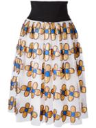 Christopher Kane - Midi Glitter Flower Skirt - Women - Nylon/polyester - 44, White, Nylon/polyester