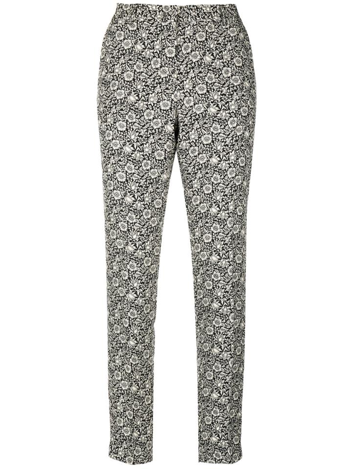 Philosophy Di Lorenzo Serafini Floral Printed Cropped Trousers - Black