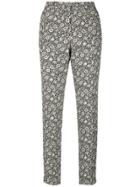 Philosophy Di Lorenzo Serafini Floral Printed Cropped Trousers - Black