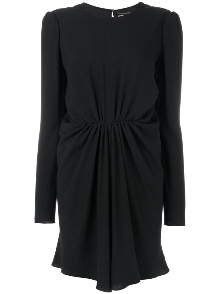 Saint Laurent Gathered Dress - Black