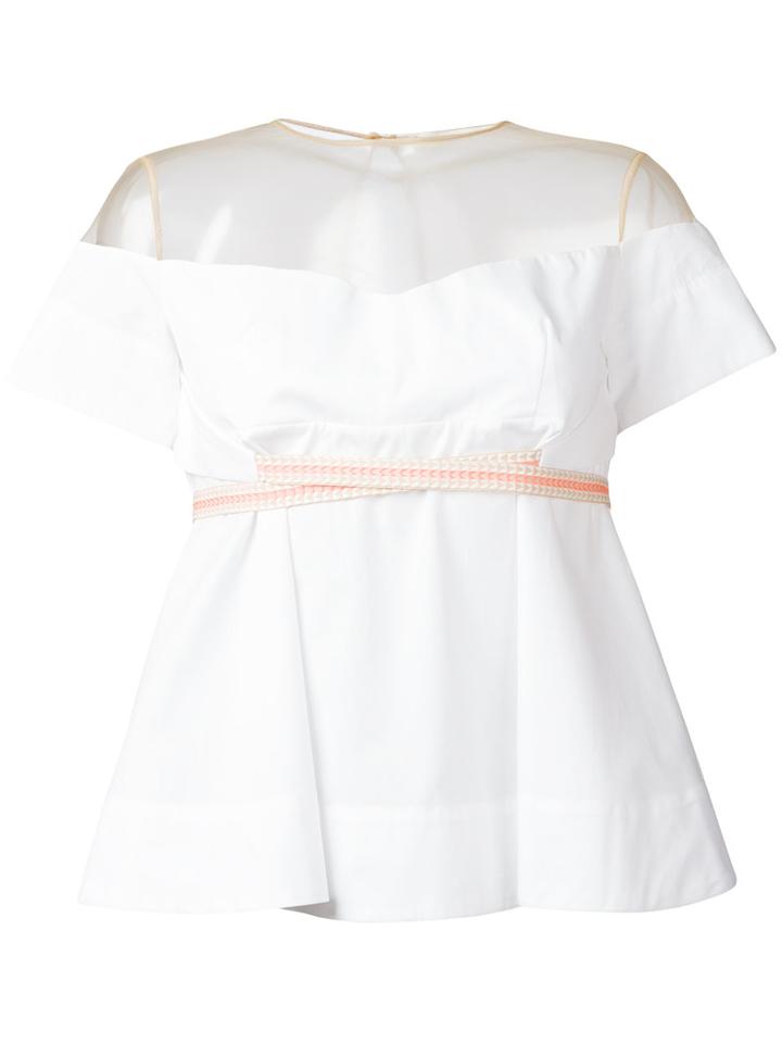 Miahatami Off Shoulder Blouse, Women's, Size: 40, White, Cotton