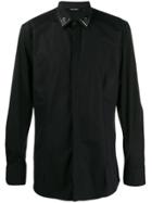 Neil Barrett Long-sleeved Eyelet Shirt - Black