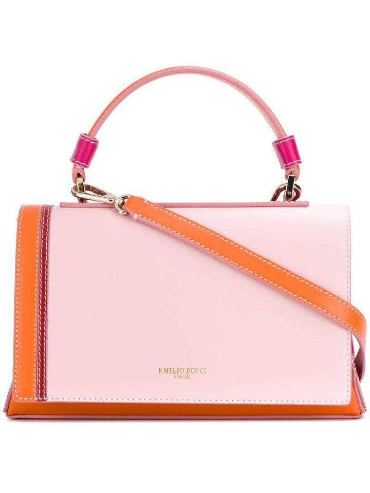 Emilio Pucci Blockcolour Flap Tote Bag - Pink