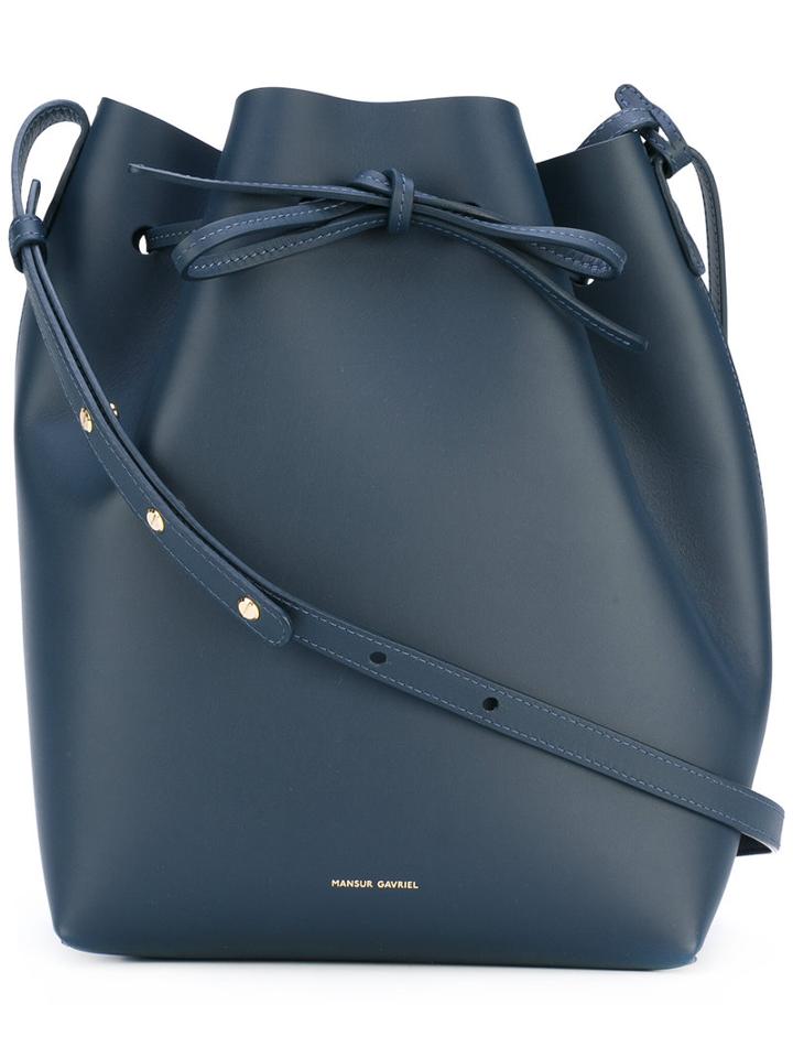 Mansur Gavriel - Bucket Shoulder Bag - Women - Leather - One Size, Blue, Leather