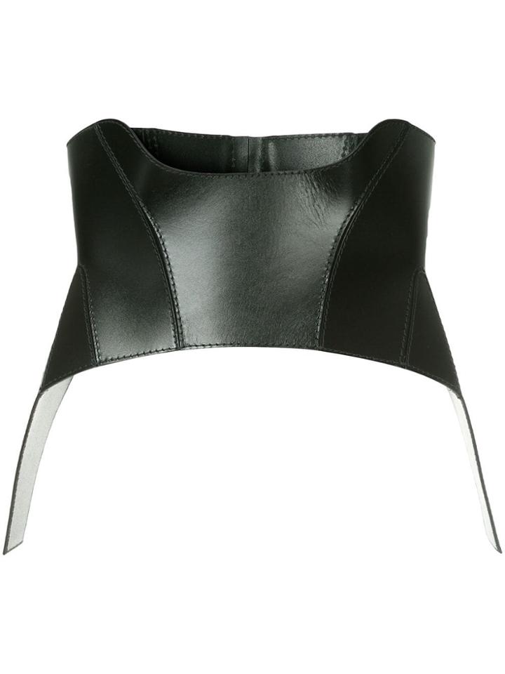 Alexander Mcqueen Leather Corset Belt - Black