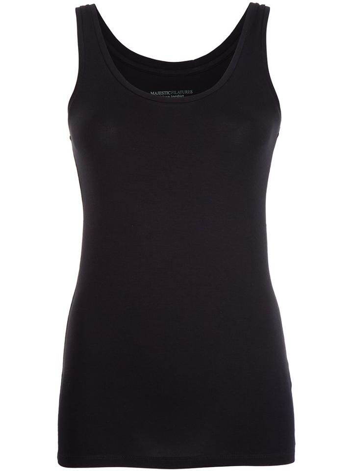 Majestic Filatures Classic Tank Top, Women's, Size: 3, Black, Spandex/elastane/rayon