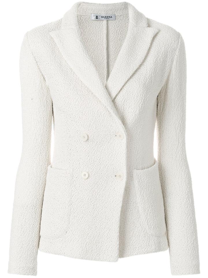 Barena Knitted Double Breasted Blazer - Nude & Neutrals