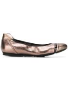Hogan Wrap Ballerina Shoes - Gold