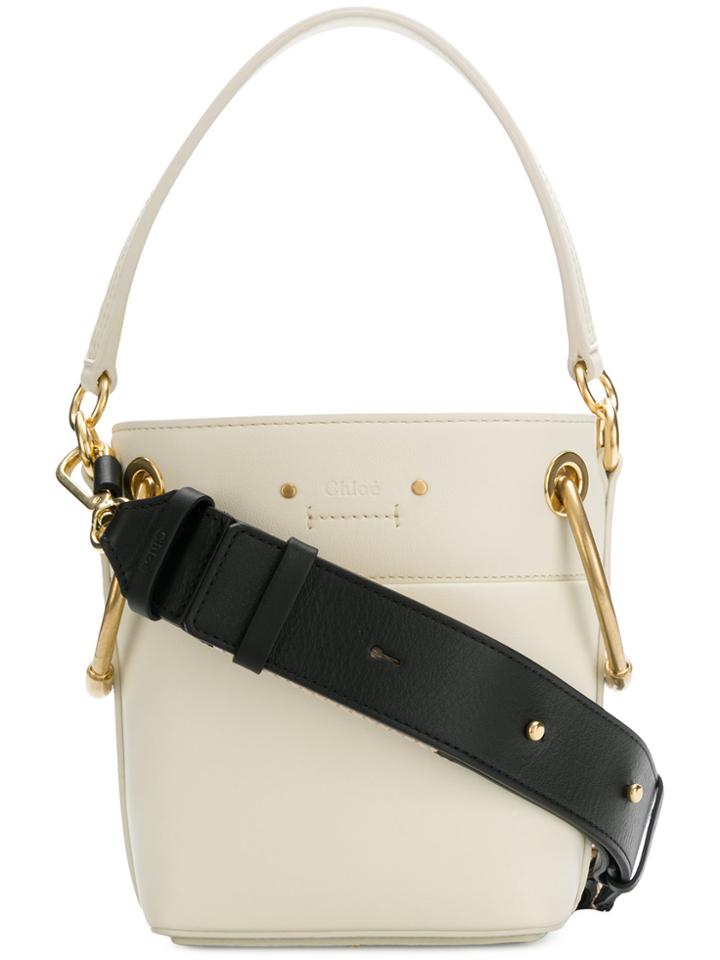 Chloé Mini Roy Bucket Bag - White