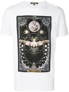 Roberto Cavalli - Beetle Print T-shirt - Men - Cotton - Xs, White, Cotton
