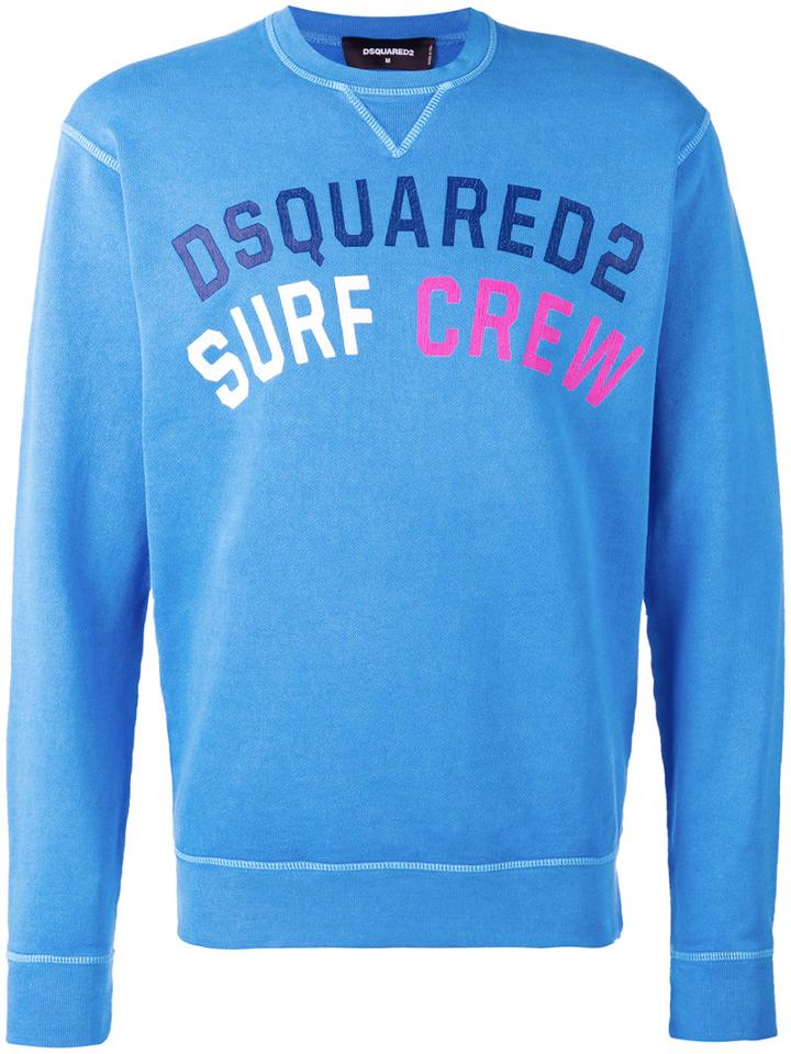 Dsquared2 Surf Crew Sweatshirt, Men's, Size: Small, Blue, Cotton