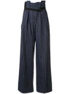 Golden Goose Striped Wide-leg Trousers - Blue