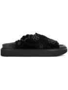 Simone Rocha Bead Embellished Padded Sandals - Black