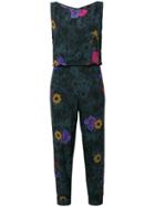 Diesel Floral-print Jumpsuit - Grey