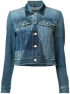 J Brand Panelled Denim Jacket, Women's, Size: Large, Blue, Cotton