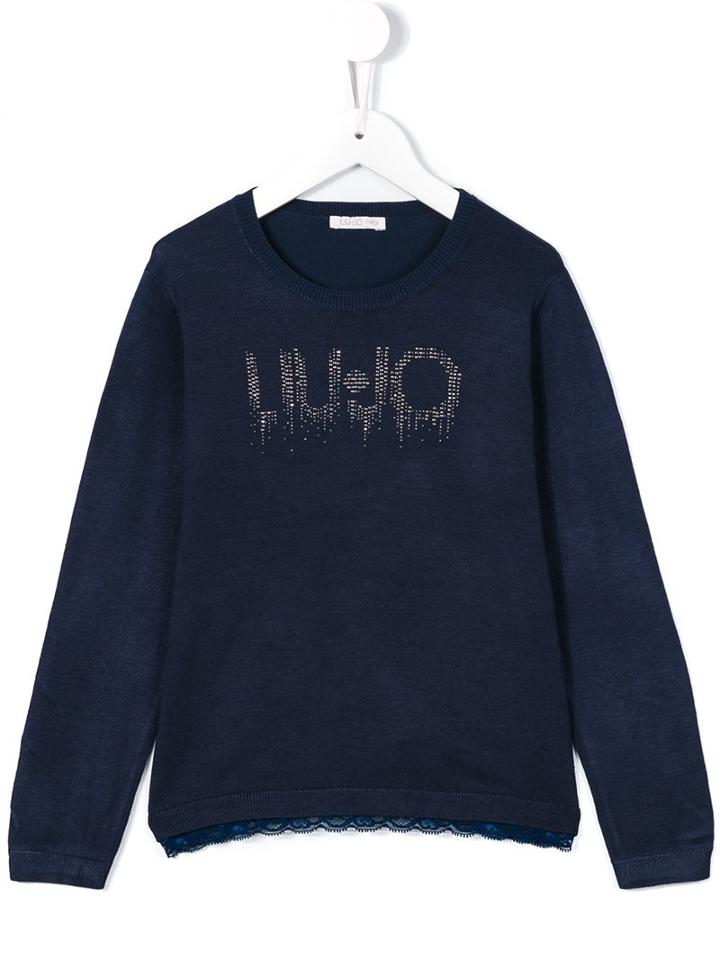 Liu Jo Kids Logo Jumper, Toddler Girl's, Size: 5 Yrs, Blue