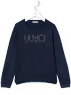 Liu Jo Kids Logo Jumper, Toddler Girl's, Size: 5 Yrs, Blue