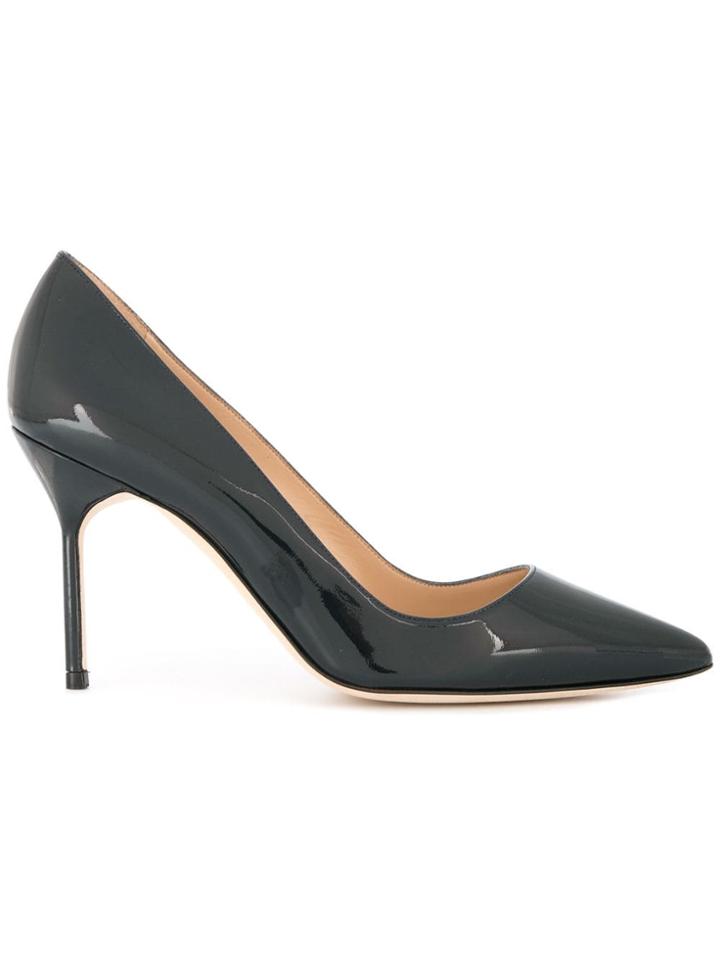 Manolo Blahnik Classic Printed Toe Pumps - Blue