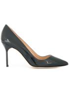 Manolo Blahnik Classic Printed Toe Pumps - Blue
